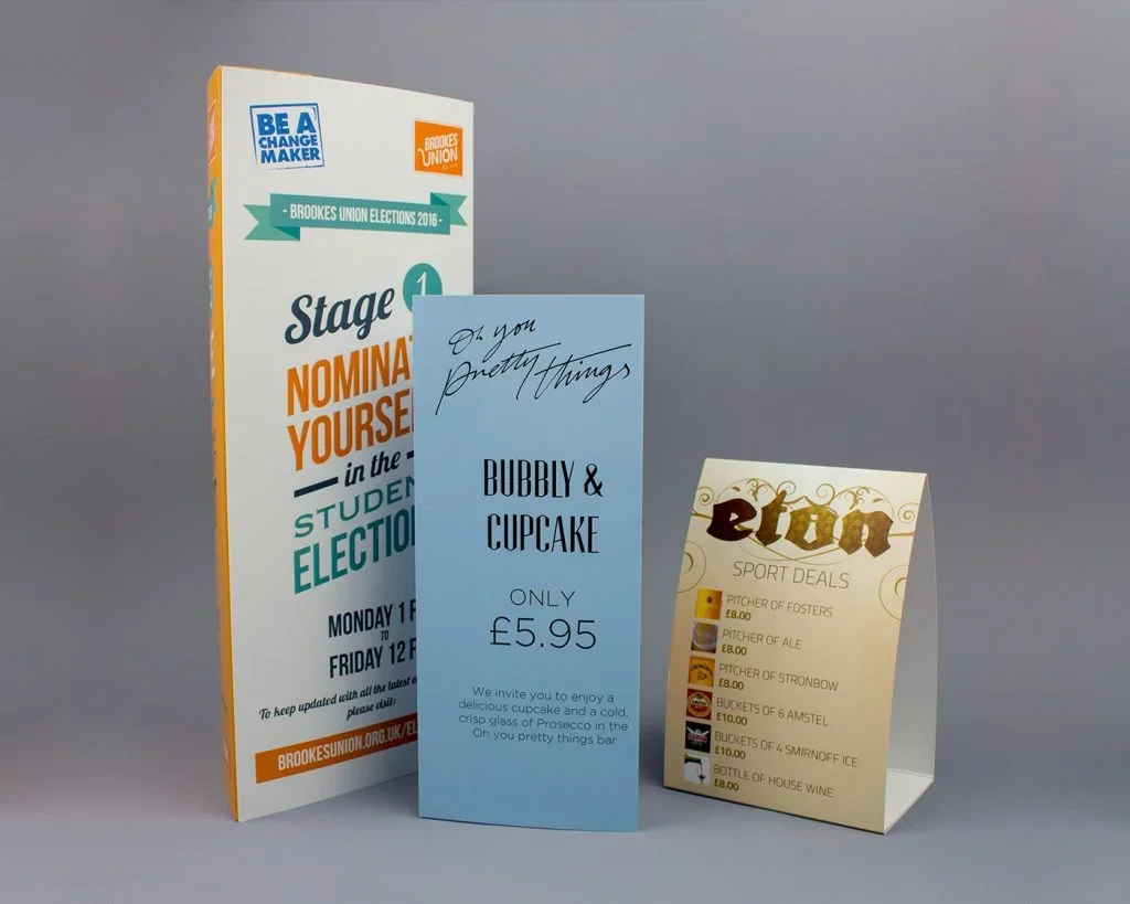 Table Tents Printing Stafford